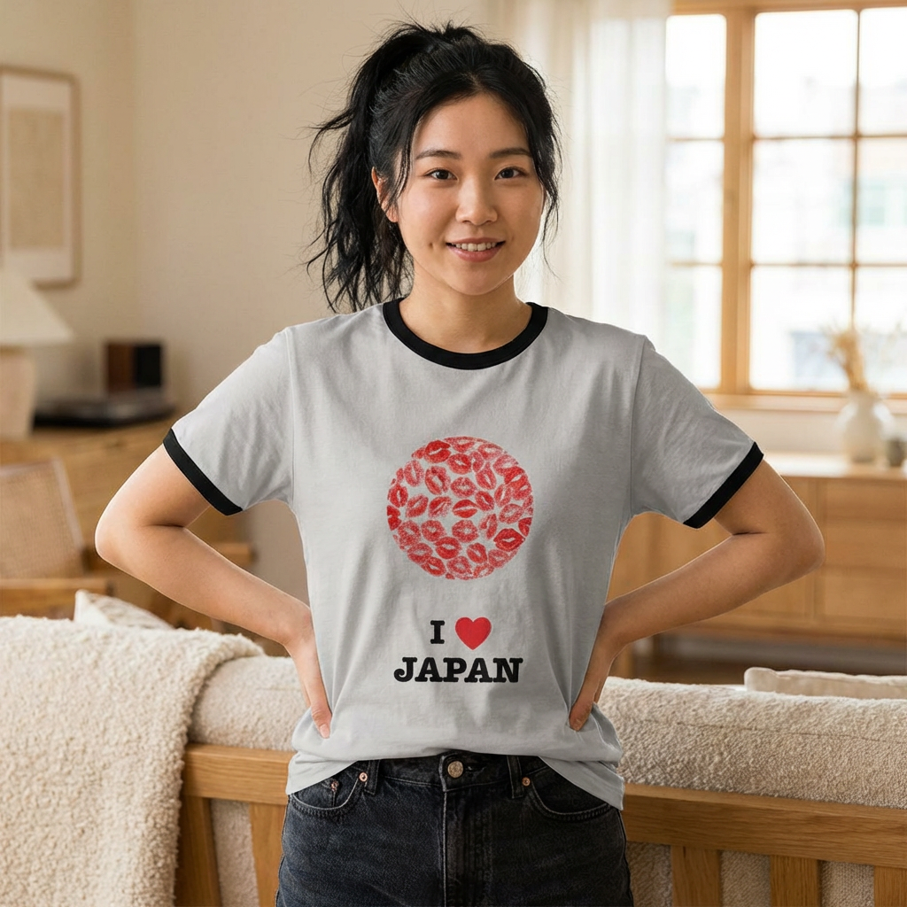 I  Japan Ringer Tee — Women's Japan Travel T‑Shirt