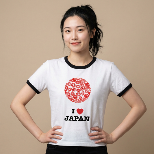 I  Japan Ringer Tee — Women's Japan Travel T‑Shirt