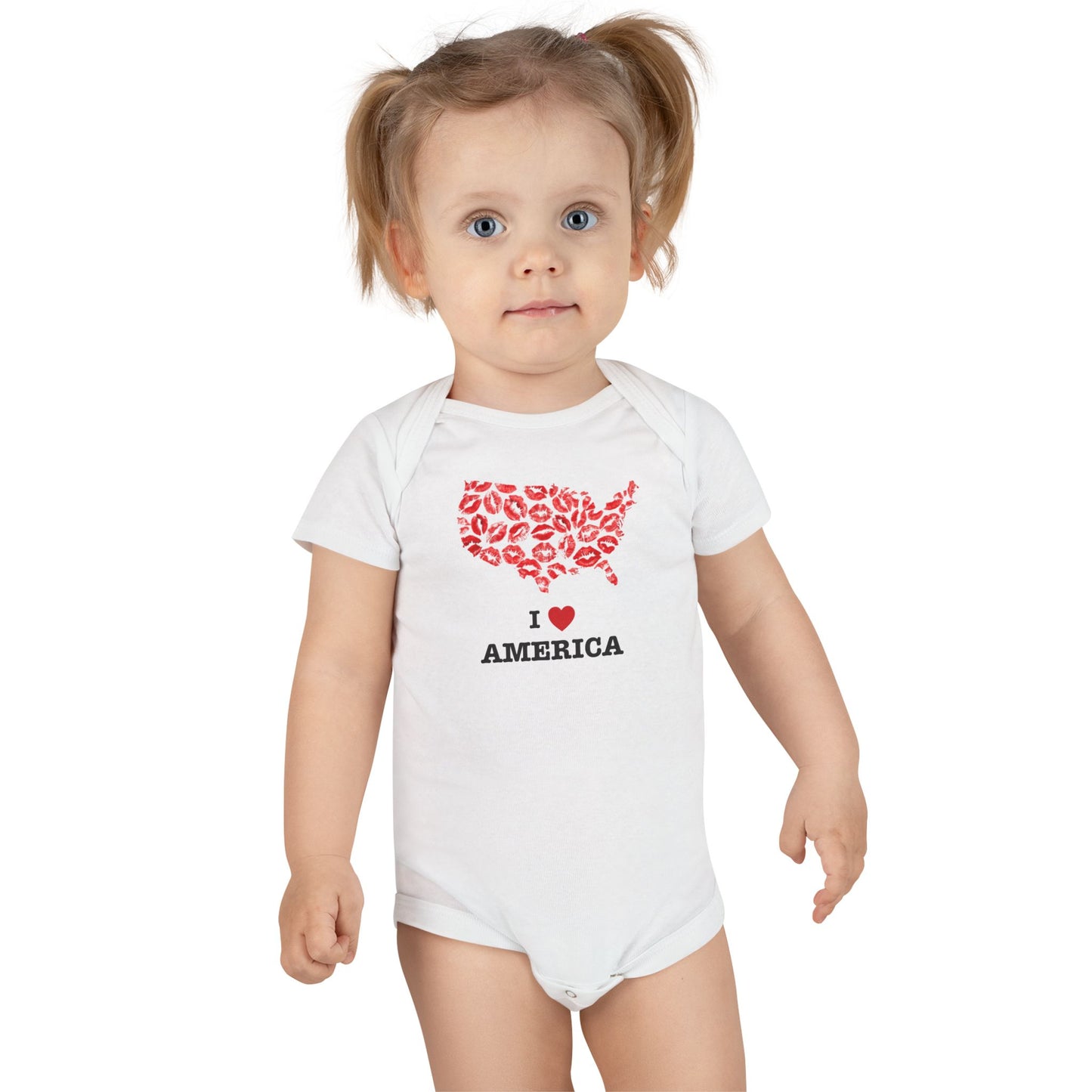 I Love America! Organic Cotton Baby Bodysuit Onesie