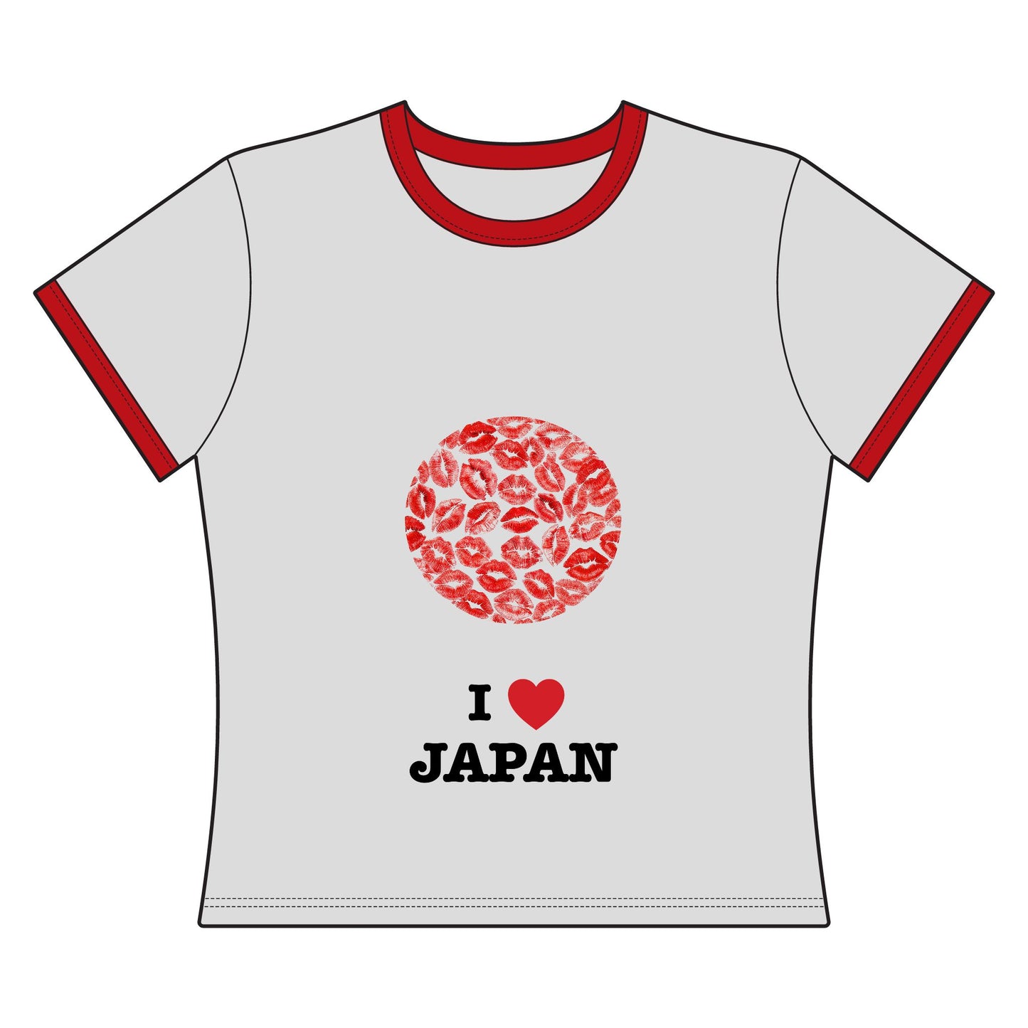 I  Japan Ringer Tee — Women's Japan Travel T‑Shirt