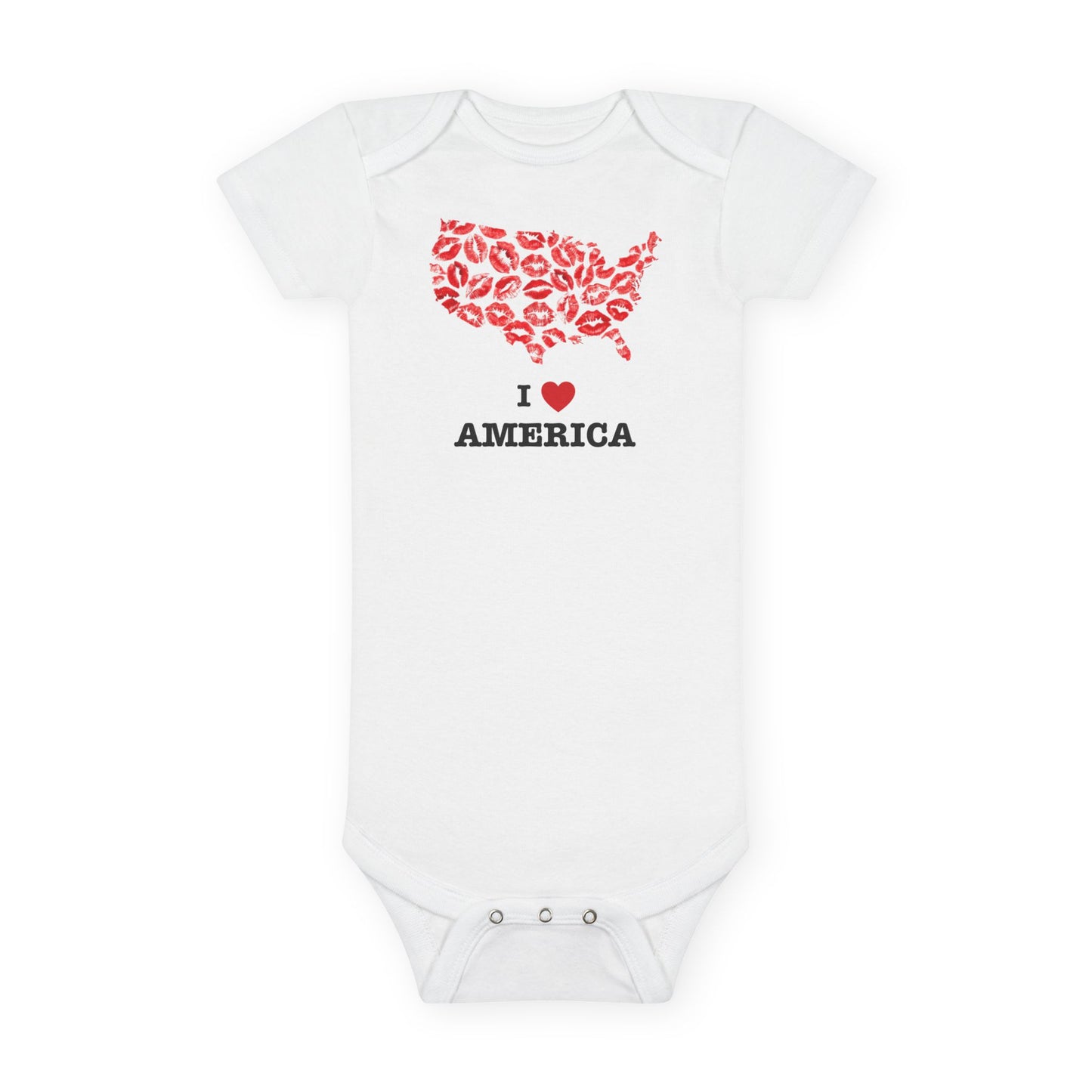 I Love America! Organic Cotton Baby Bodysuit Onesie