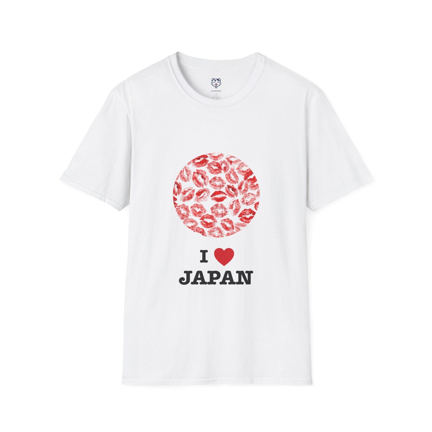 White t-shirt with 'I ❤️ JAPAN' design on a white background